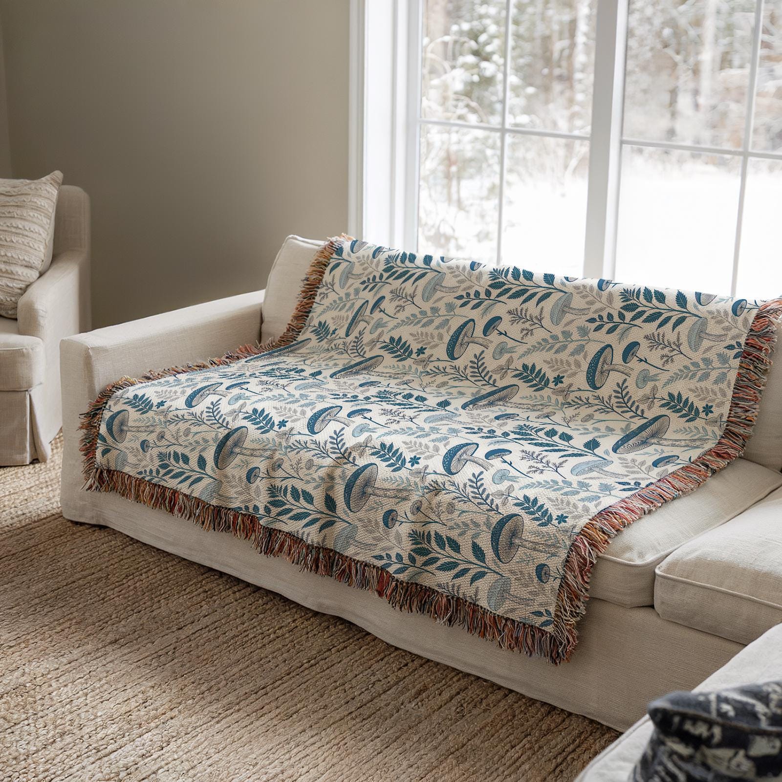 Cottagecore Mushroom Blanket