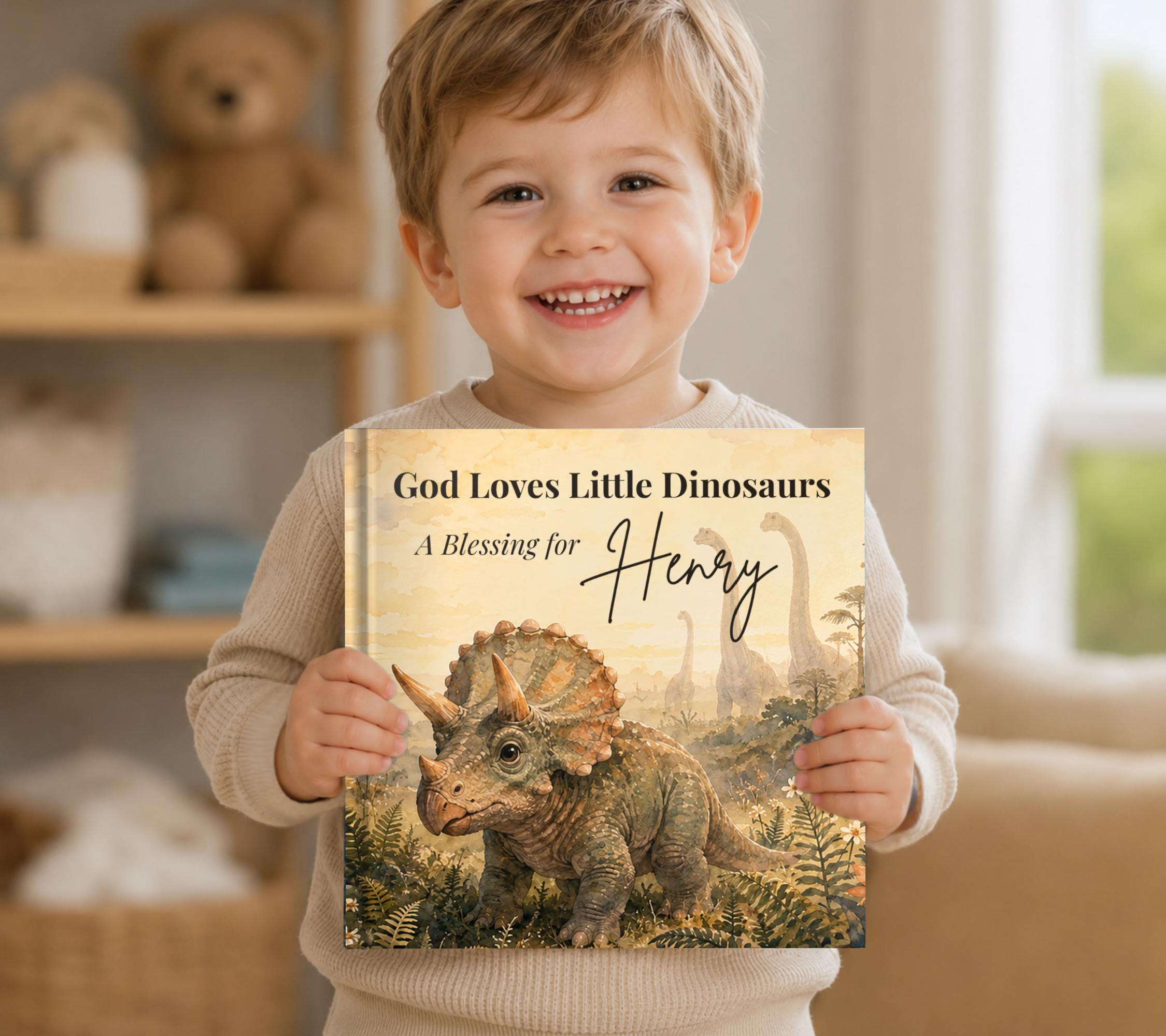 Personalized Christian Dinosaur Book with Name