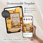 Digital Honey Pregnancy Announcment Template