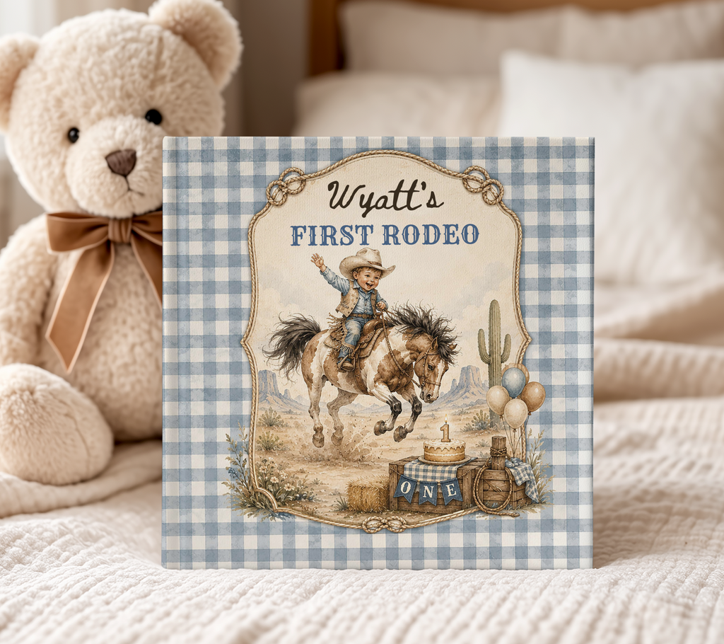 Personalized First Rodeo Birthday Book
