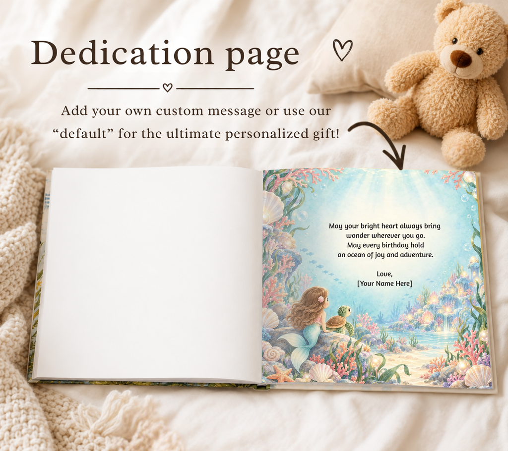 Personalized Mermaid Birthday Book