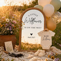 Digital Wildflower Pregnancy Announcment Template