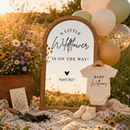 Digital Wildflower Pregnancy Announcment Template