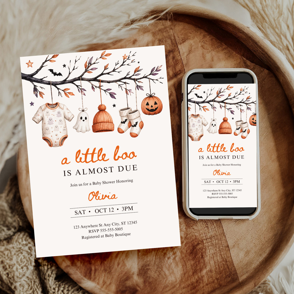 Halloween Baby Shower Invitation