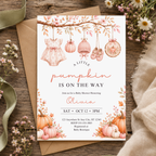 Pink Pumpkin Baby Shower Invitation