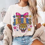 Coquette Glitter Jaguars Mascot Shirt
