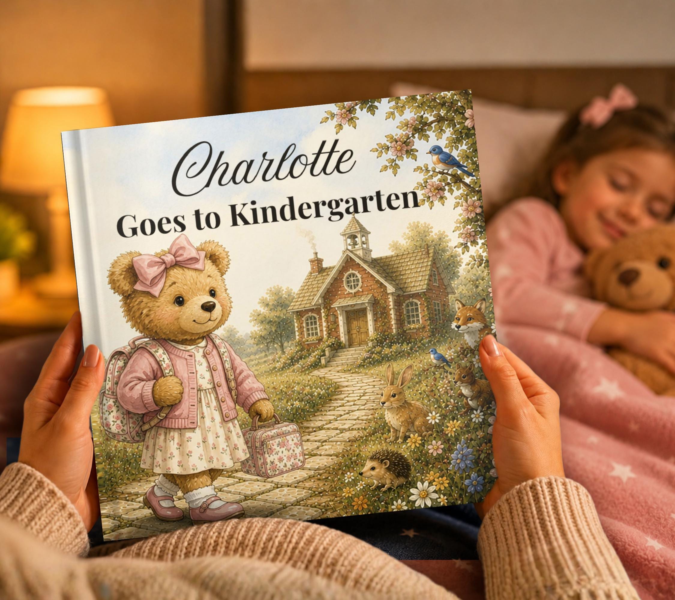 Personalized First Day of Kindergarten Teddybear Book