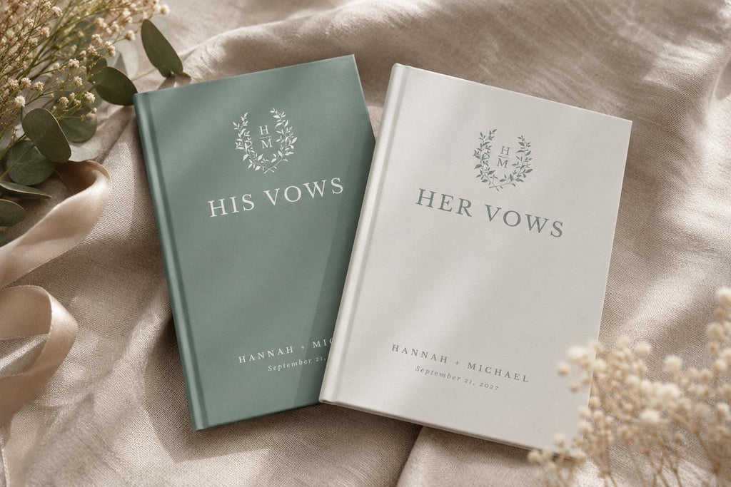 Personalized Monogram Wedding Vow Book