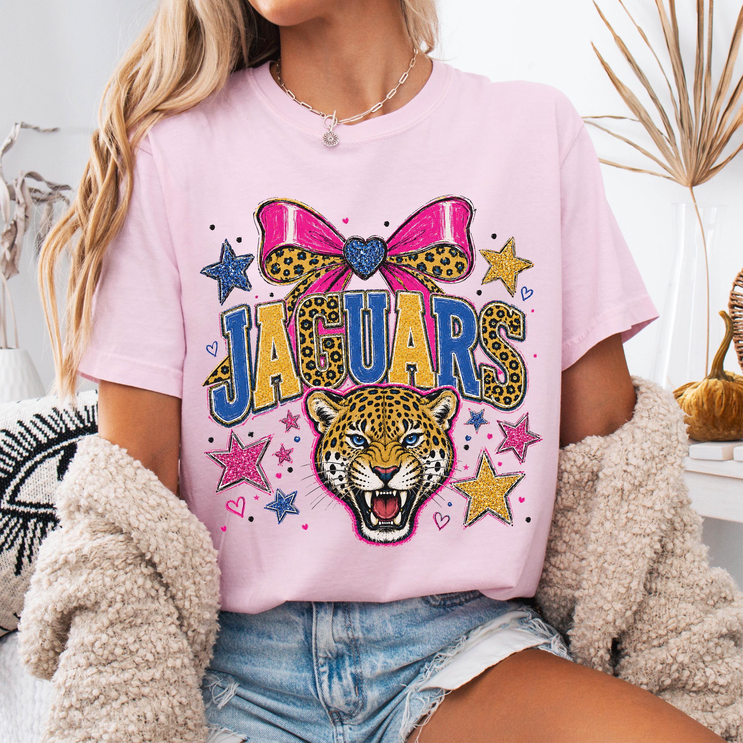 Coquette Glitter Jaguars Mascot Shirt