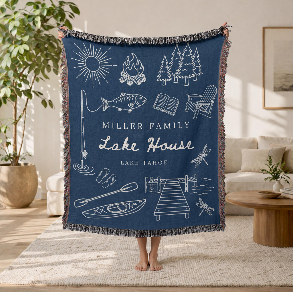 Personalized Lake House Blanket