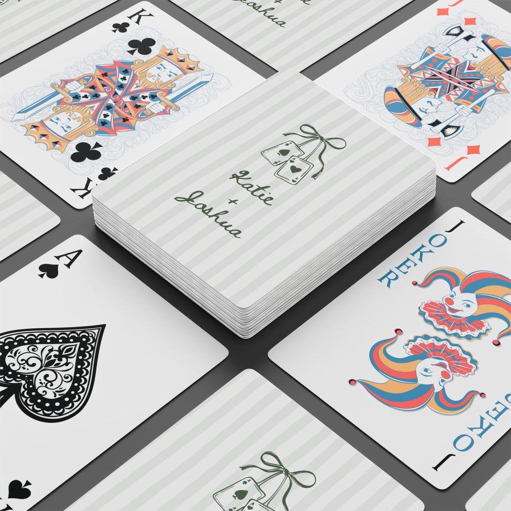 Double Aces Personalized Game Night Cards