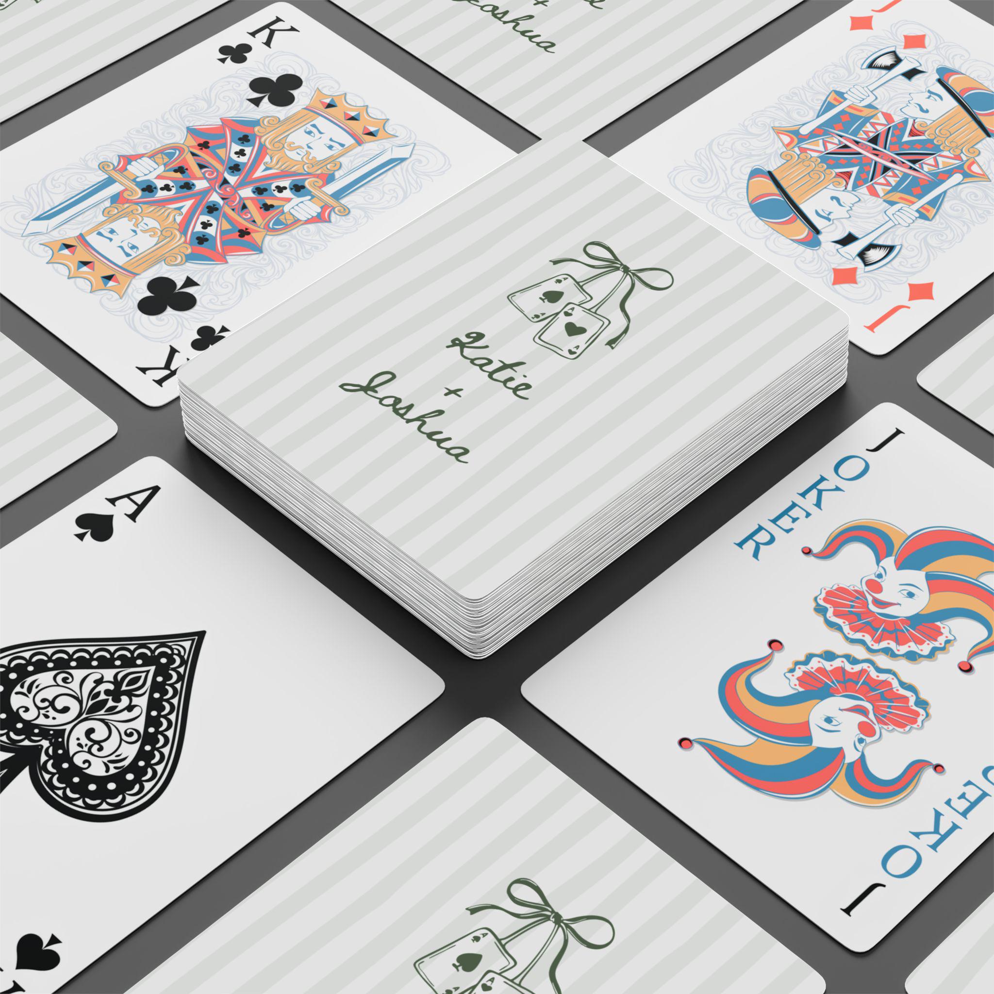 Double Aces Personalized Game Night Cards