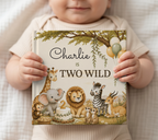 Personalized TWO Wild Second Birthday Book