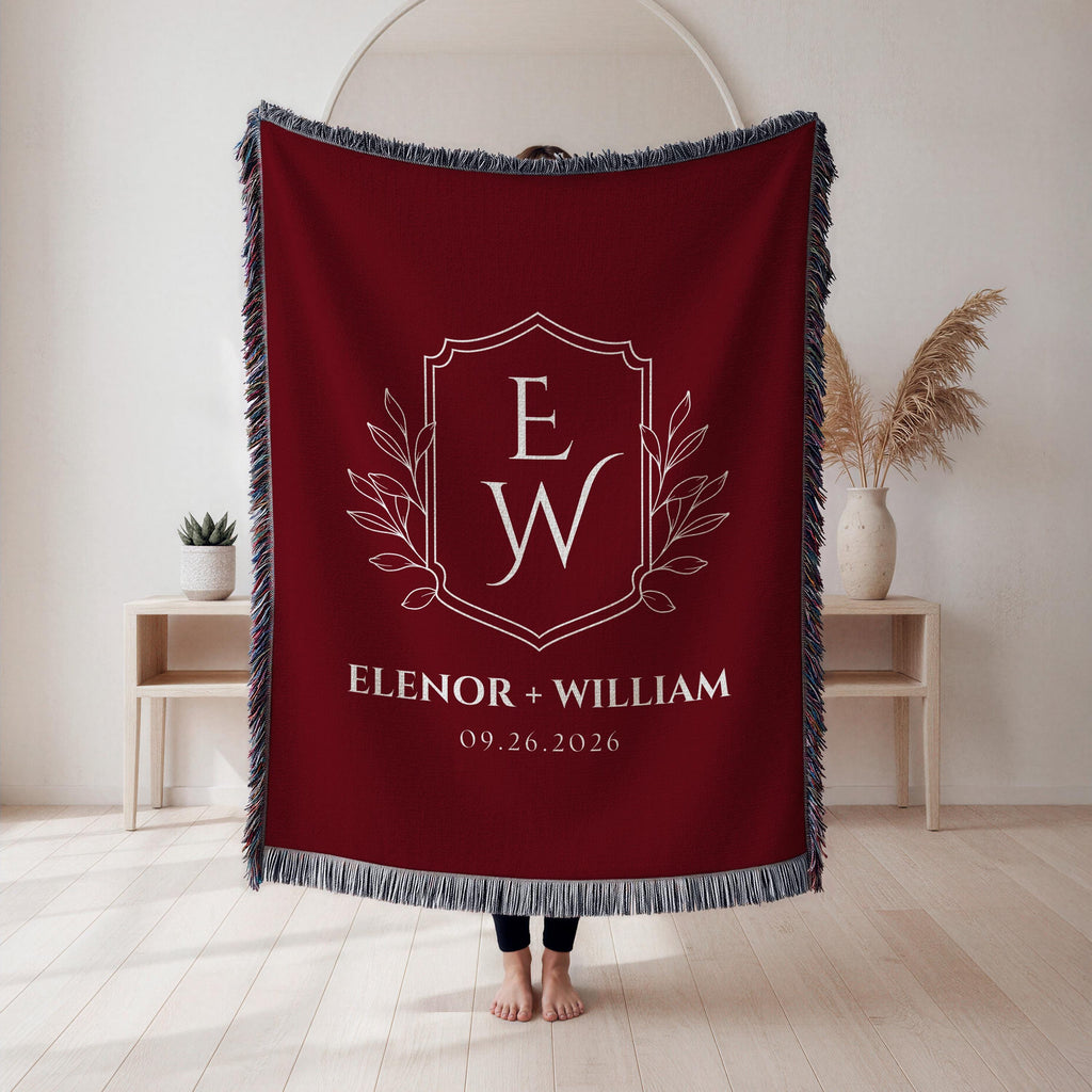 Elegant Monogram Blanket