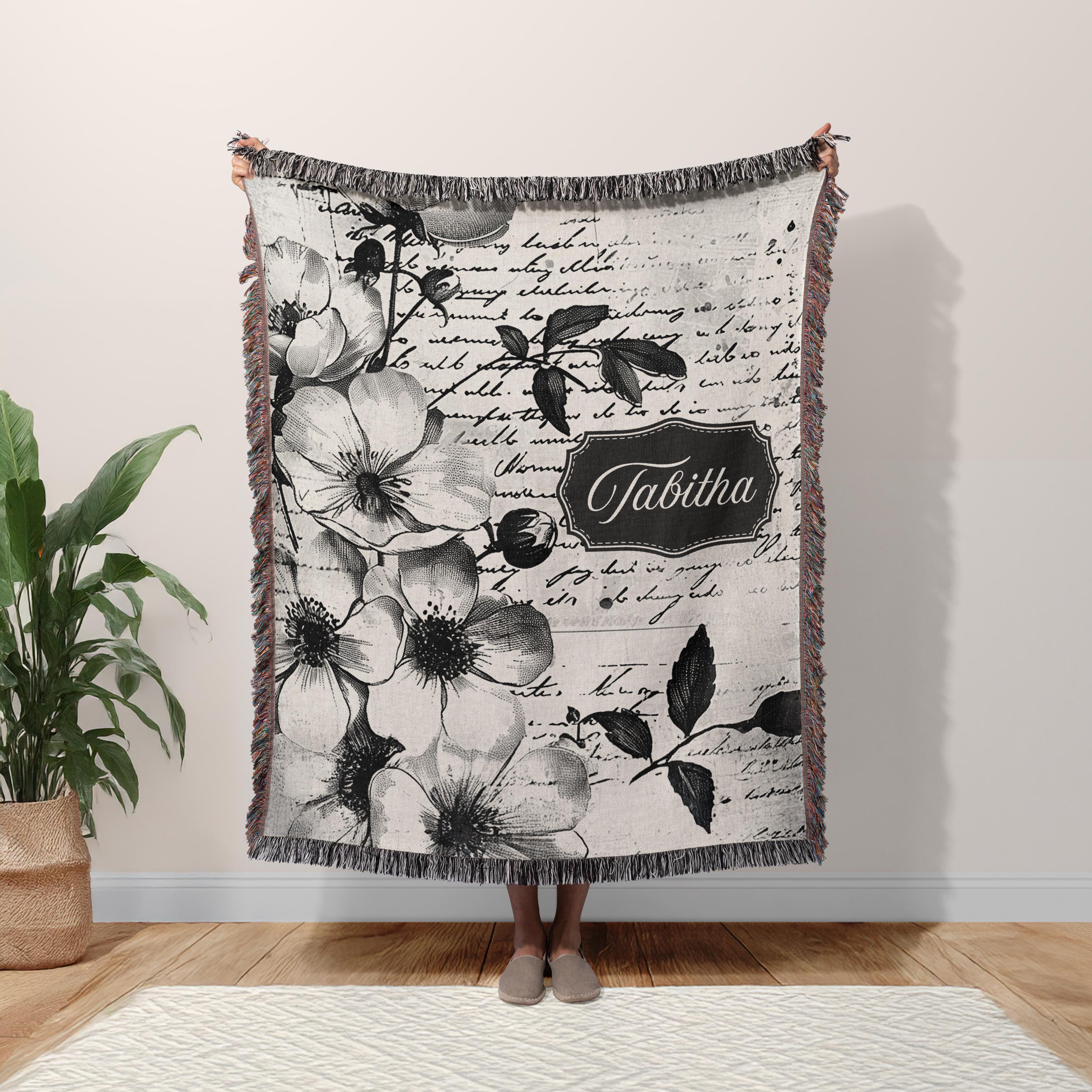 Personalized Name Woven Blanket for Her