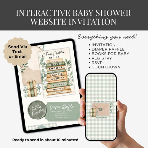 A New Chapter Begins Website Invitation