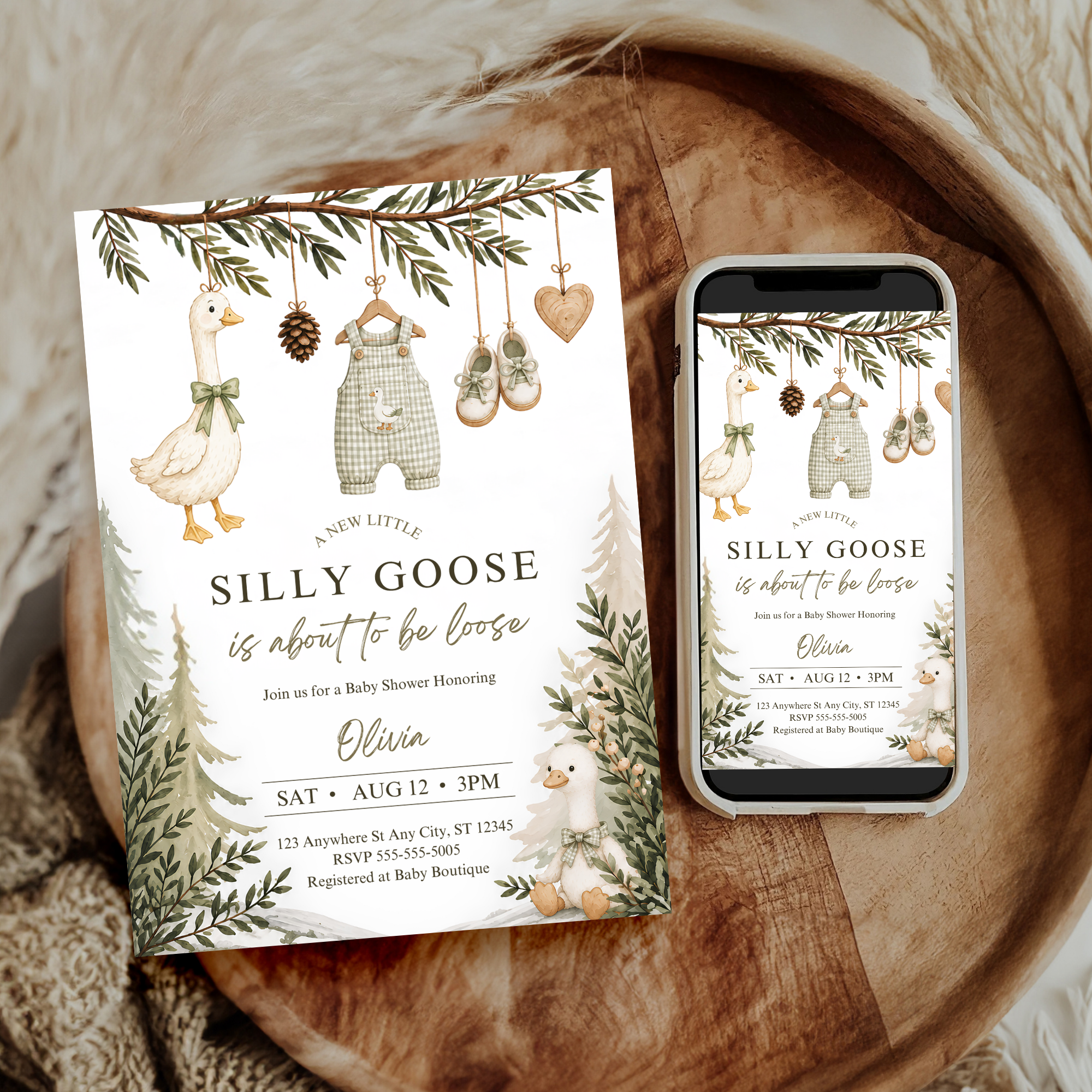 Silly Goose Baby Shower Invitation