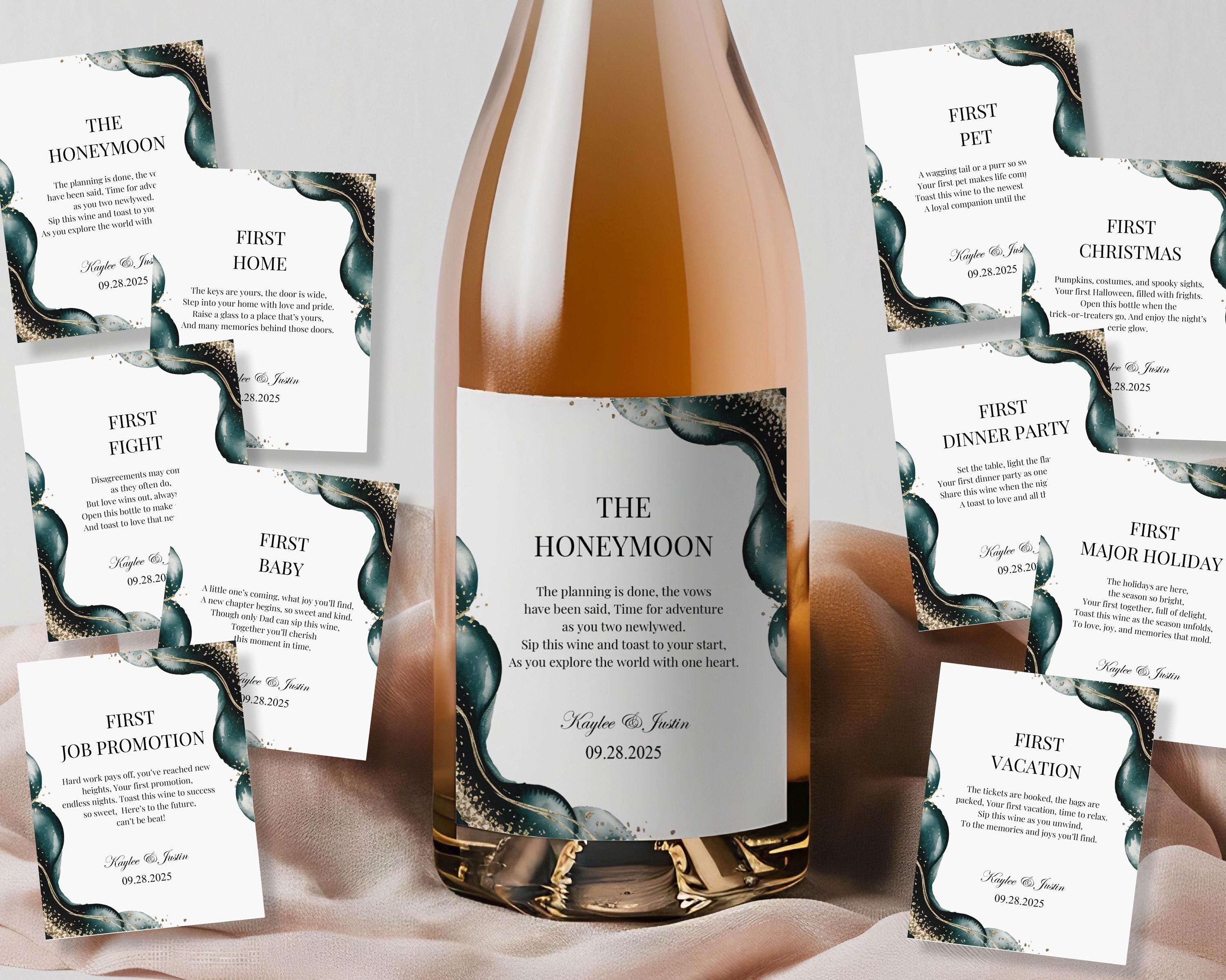 Wedding Wine Bottle Label Set