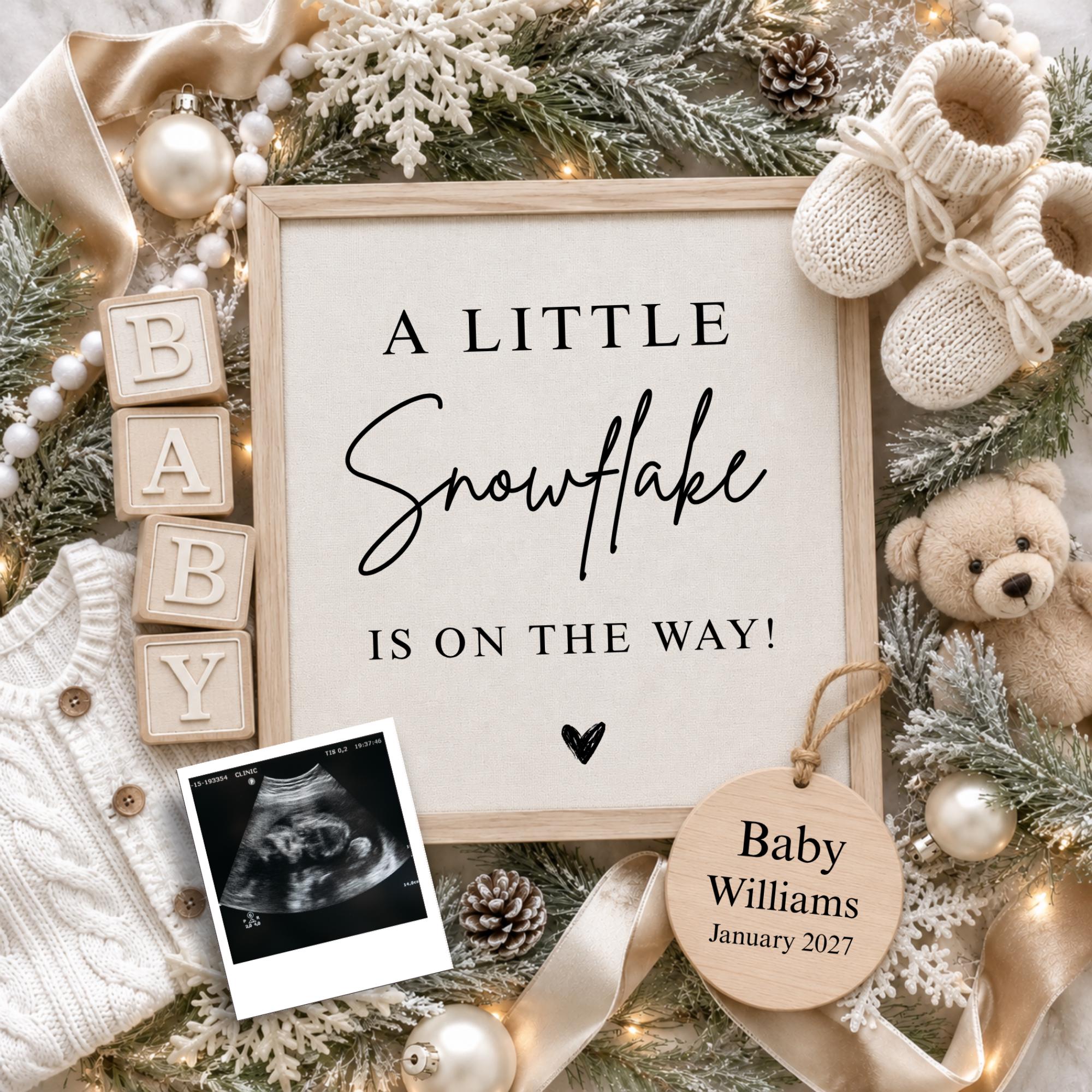 Digital Pregnancy Announcment Template