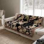 Personalized Floral Woven Blanket