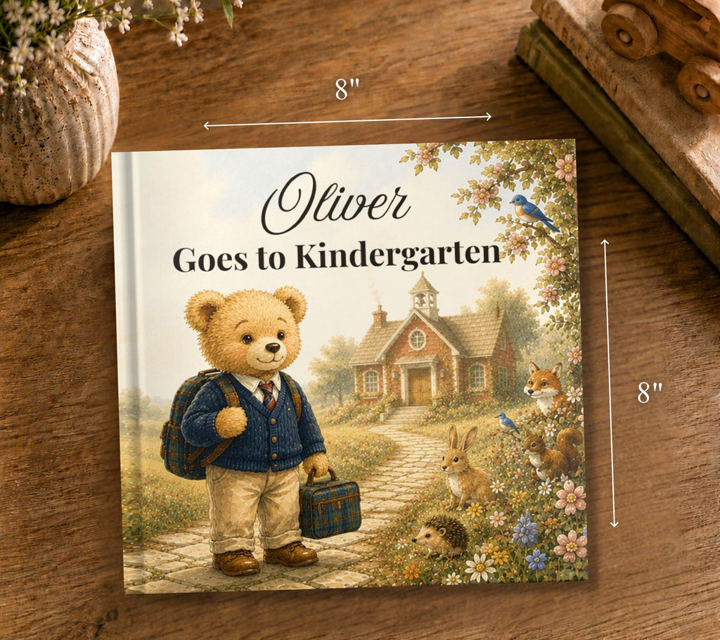Personalized First Day of Kindergarten Teddybear Book