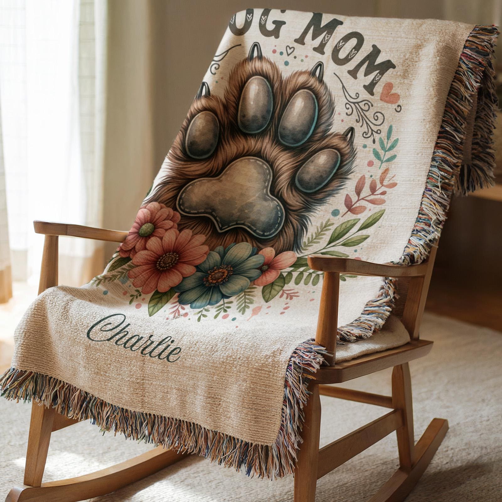 Personalized Dog Mom Blanket