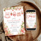 Strawberry Baby Shower Invitation