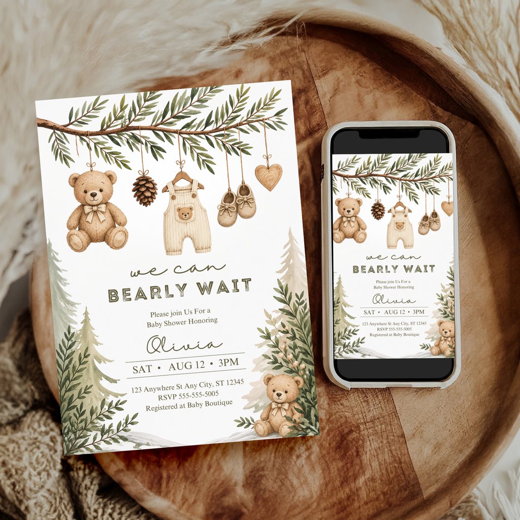 Bear Baby Shower Invitation