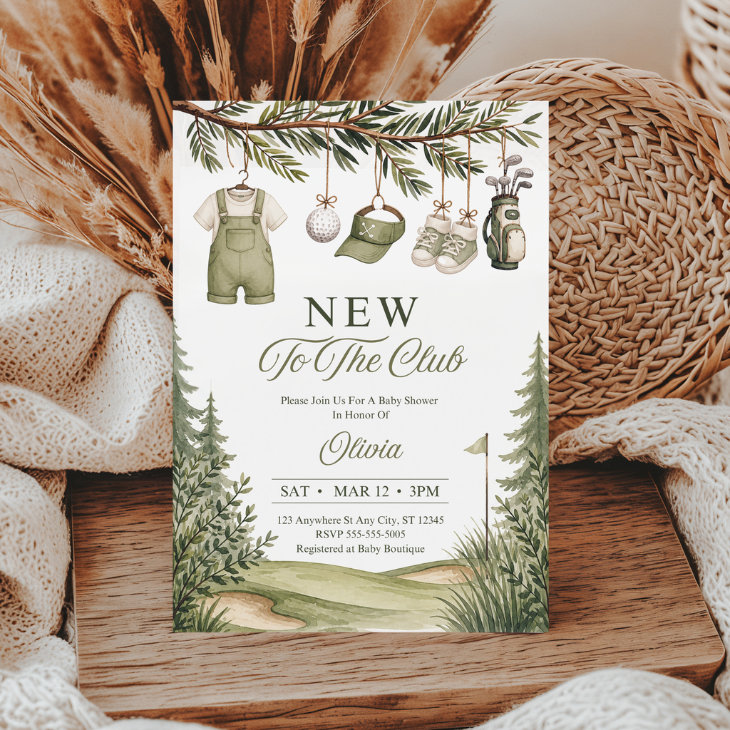 Golf Baby Shower Invitation