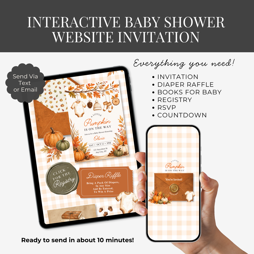 Pumpkin Baby Shower Website