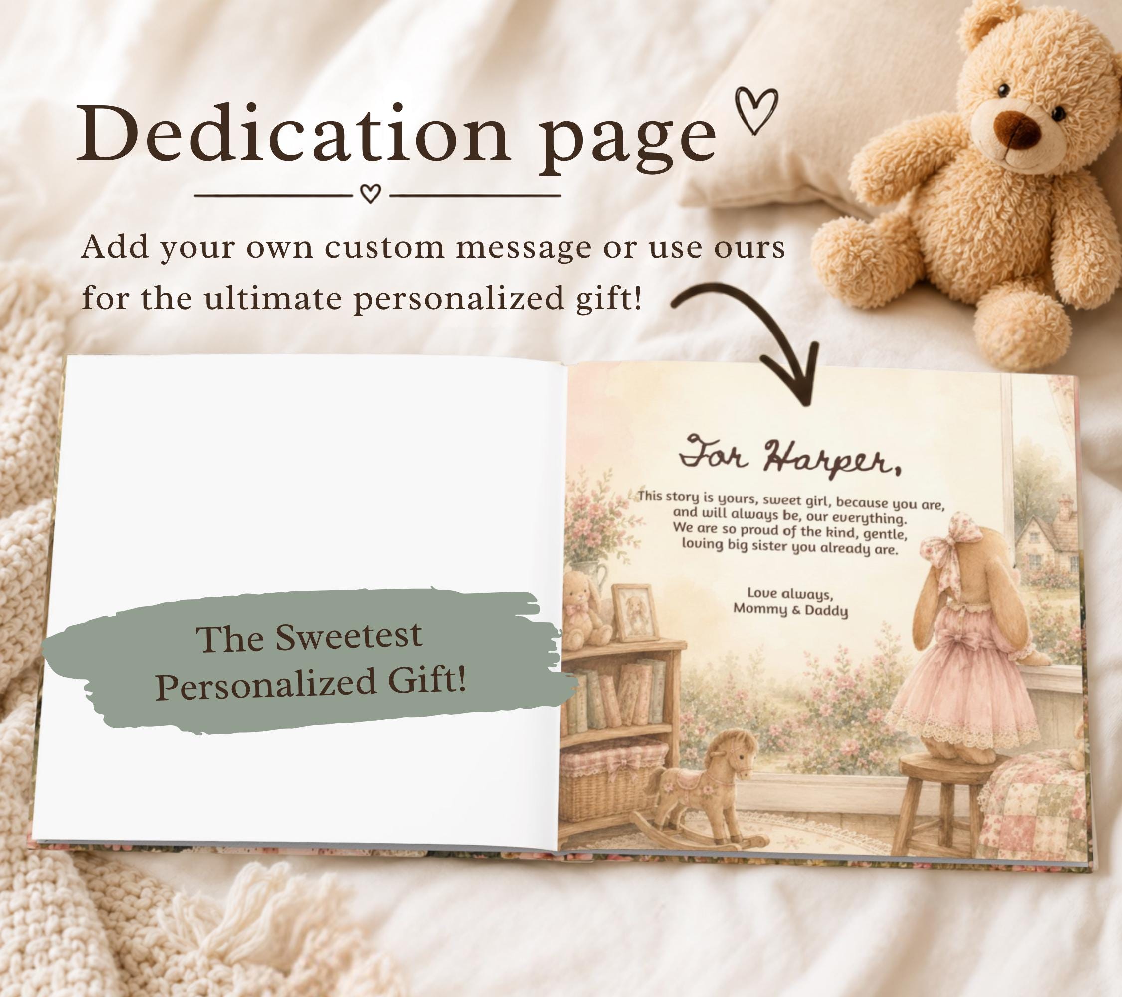 Personalized Woodland Bunny Big Sister Book