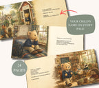 Personalized First Day of Kindergarten Teddybear Book