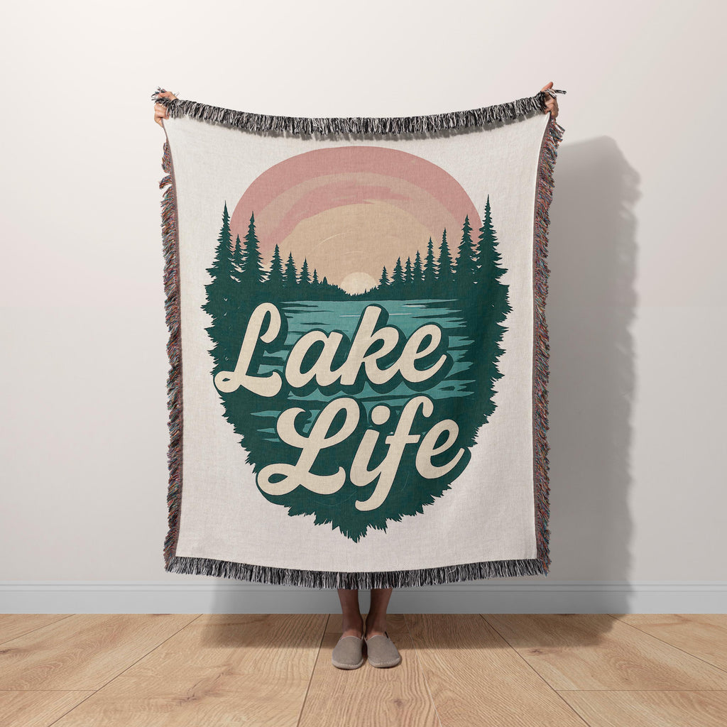 Lake Life Woven Blanket