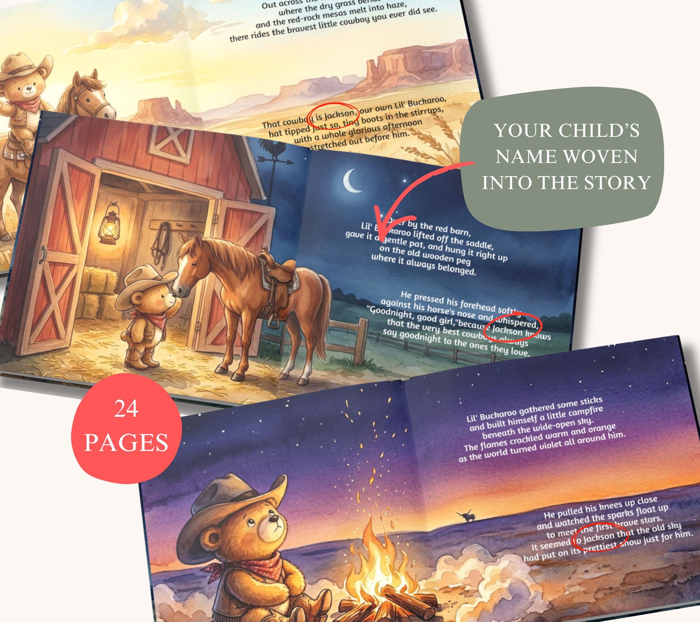 Personalized Cowboy Bedtime Storybook