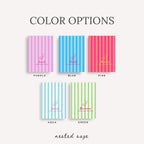 Personalized Nurse Striped Journal