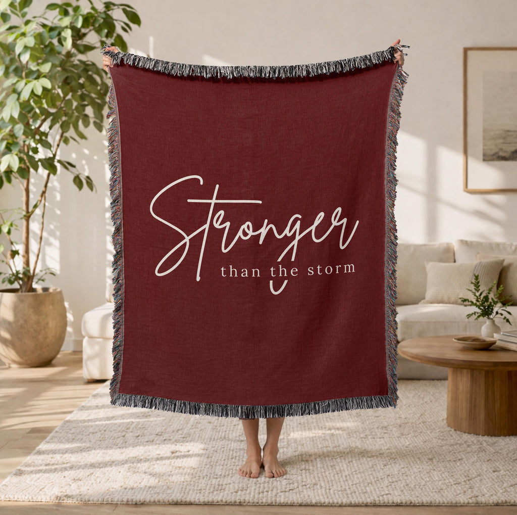 Stronger Than the Storm Woven Blanket