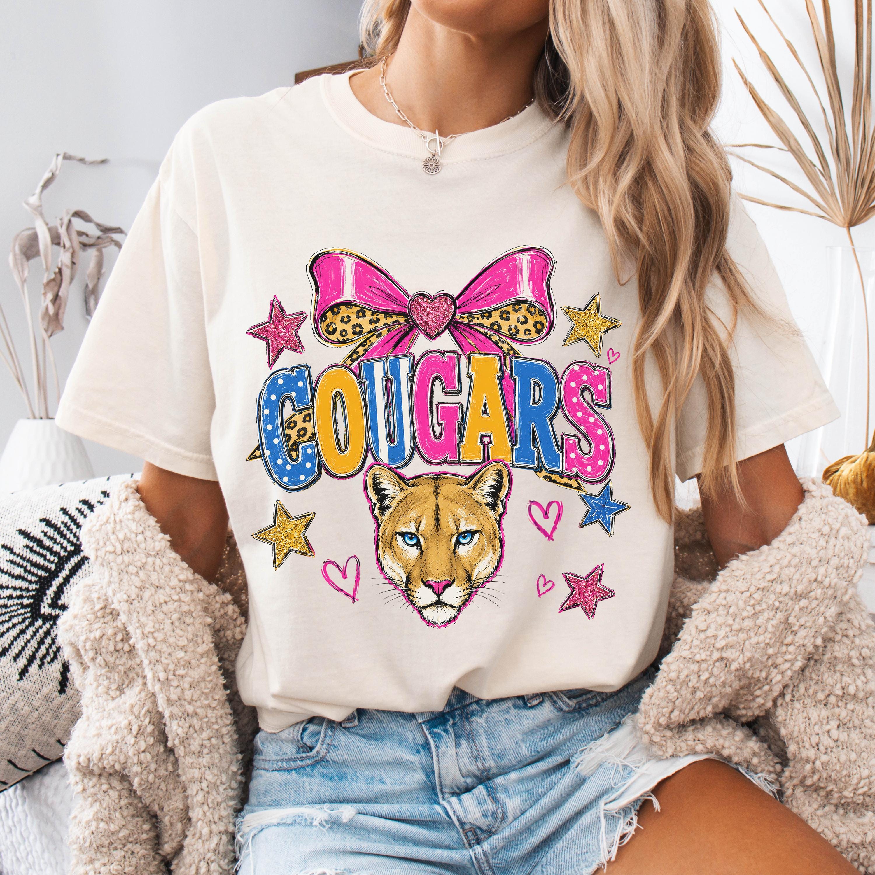 Preppy Coquette Cougars Mascot Shirt