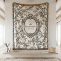 Personalized Toile Monogram Blanket
