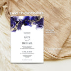 Navy Wedding Invitation Suite