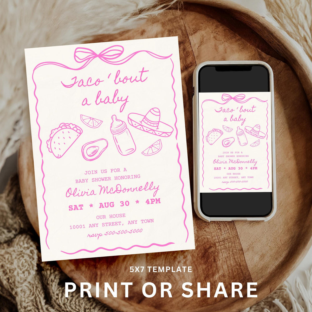 Pink Taco Baby Shower Bundle
