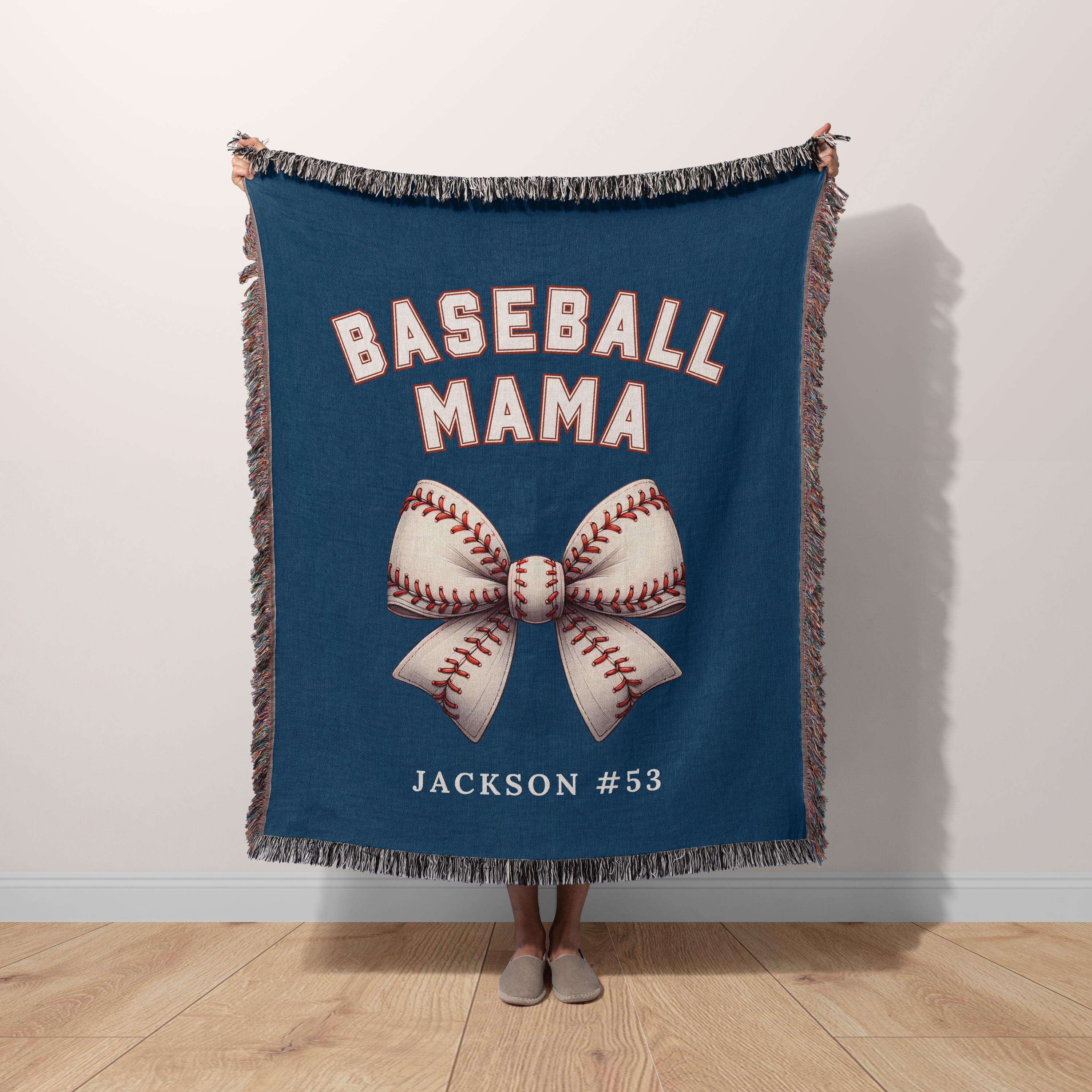 Personalized Baseball Mom Blanket