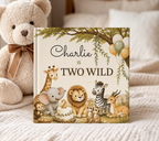 Personalized TWO Wild Second Birthday Book