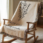 With God All Things Are Possible Woven Blanket