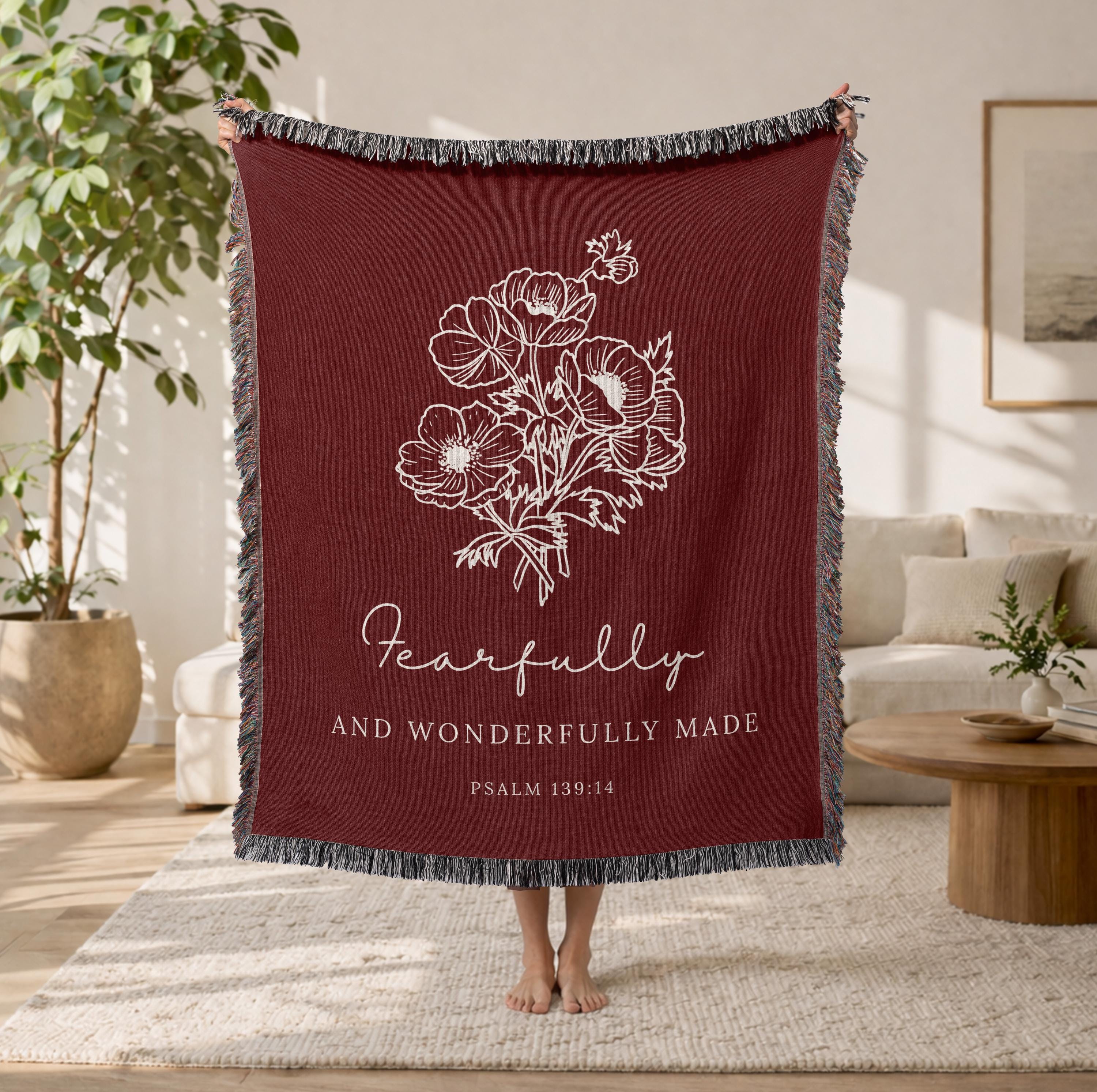 Fearfully and Wonderfully Made Christian Blanket