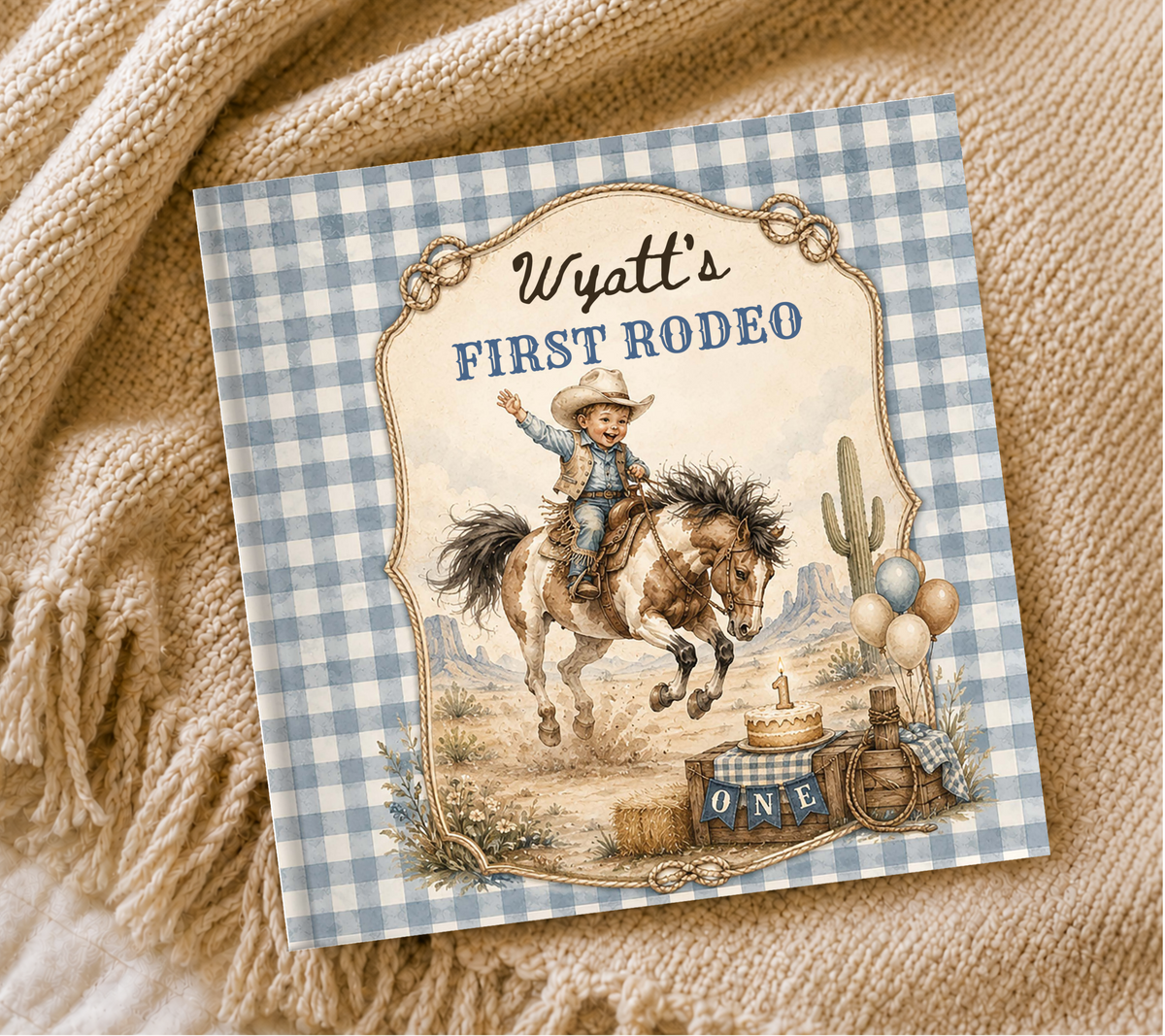 Personalized First Rodeo Birthday Book
