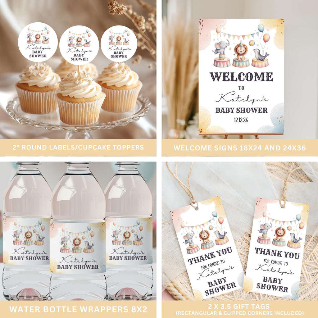 Circus Baby Shower Bundle