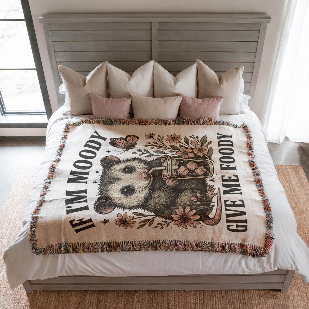 Funny Possum Blanket If I’m Moody Give Me Foody