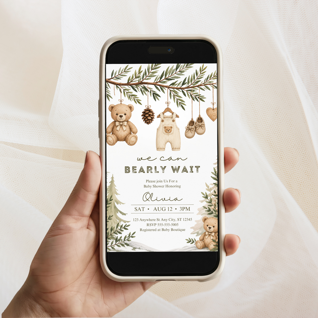 Bear Baby Shower Invitation