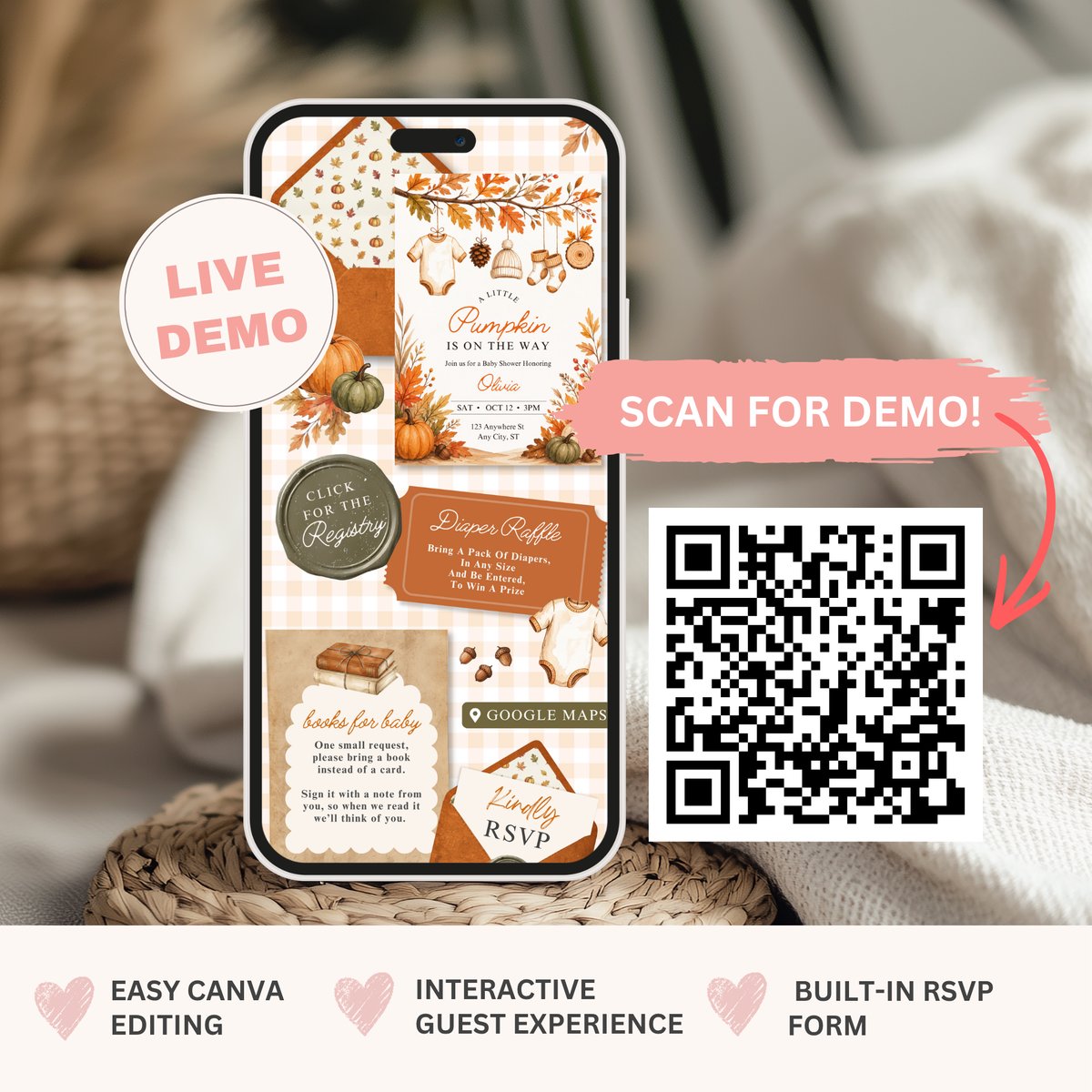 Pumpkin Baby Shower Website