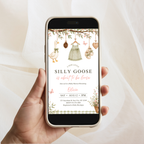 Pink Goose Baby Shower Invitation
